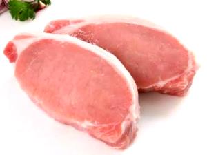 100 G Pork Chops (Center Loin, Bone-In, Lean Only, Cooked, Broiled)