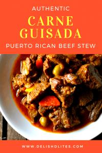 100 G Puerto Rican Style Beef Stew, Meat with Gravy