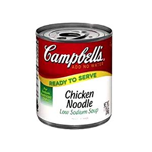 100 G Ready-to-Serve Reduced Sodium Chicken Noodle Soup (Canned)