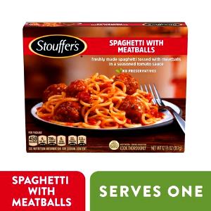 100 G Spaghetti and Meatballs with Tomato Sauce, Sliced Apples and Bread (Frozen Meal)