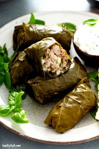 100 G Stuffed Grape Leaves with Beef and Rice