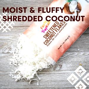 100 Grams Coconut, Flaked, Sweetened, Canned