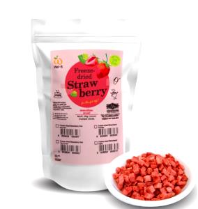 100 Grams Strawberry, Freeze Dried Dices, Wolf