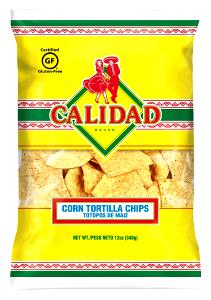 12 chips (1 oz) Organic Yellow Corn Tortilla Chips