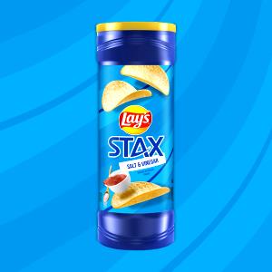 12 crisps (28 g) Stax Salt & Vinegar Potato Crisps