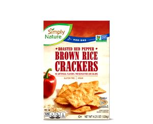 13 crackers (28 g) Brown Rice Crackers Roasted Red Pepper