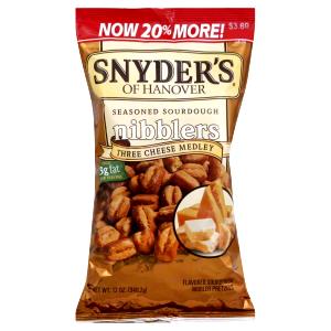 13 nibblers (30 g) Seasoned Sourdough Nibblers Three Cheese Medley