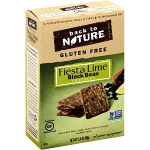 14 crackers (30 g) Fiesta Lime Black Bean Crackers