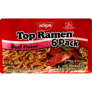 1.5 oz (42 g) Top Ramen Beef Flavor Oodles Of Noodles Soup