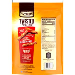 15 sticks (28 g) Twisted Pretzel Sticks