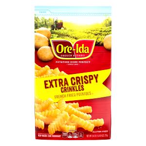 18 pieces (3 oz) Extra Crispy Crinkle Cut French Fried Potatoes