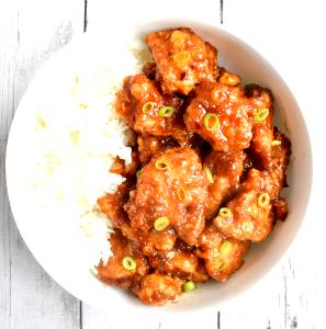 2 1/4 cups (227 g) Spicy Orange Chicken