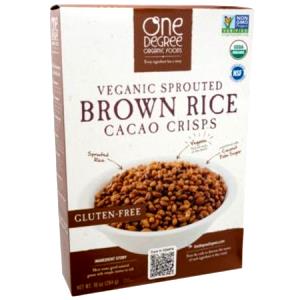 2/3 cup (30 g) Veganic Sprouted Brown Rice Cacao Crisps