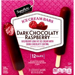 2 bars (40 g) Ice Cream Bars - Dark Chocolate Raspberry