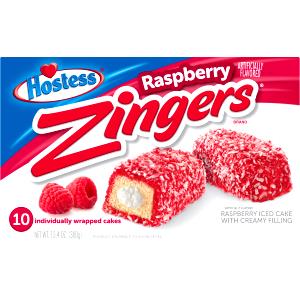 2 cakes (76 g) Zingers - Iced Raspberry Cake with Creamy Filling