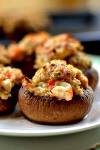 2 Caps Seafood Stuffed Mushrooms