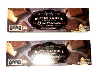 2 cookies (28 g) Dark Chocolate Coated Butter Cookies