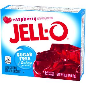 2 Grams Gelatin Dessert, Sugar Free Raspberry, Low Calorie