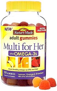 2 gummies Adult Gummies Multi For Her Plus OMEGA-3S