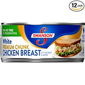 2 oz (56 g) 96% Fat Free Chunk White & Dark Chicken in Water