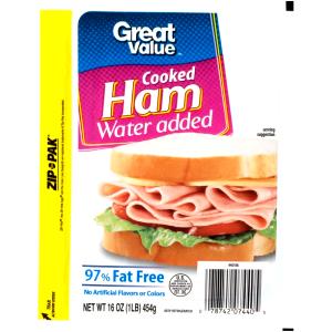 2 oz (56 g) Cooked Ham (Water Added)