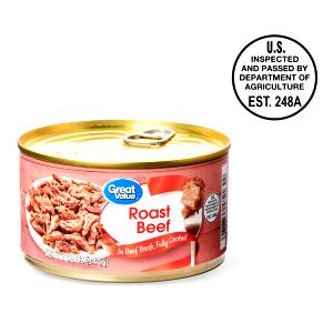 2 oz (56 g) Fully Cooked Roast Beef in Beef Broth, Caramel Color Added