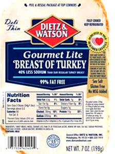 2 oz (56 g) Gourmet Lite Breast of Turkey