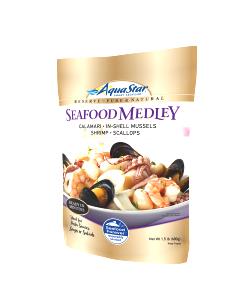 2 oz (56 g) Seafood Medley (Shrimp, Calamari, Scallops)