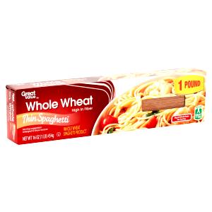 2 oz dry (56 g) 100% Whole Wheat Spaghetti