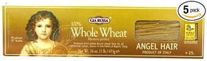 2 oz dry (56 oz) Whole Wheat Angel Hair Pasta