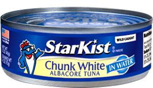 2 Oz Tuna In Water, Chunk White, Canned