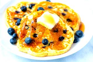 2 pancakes Blueberry Pancakes