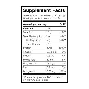 2 rounded scoops (30 g) Vanilla Mushroom Adaptogenic Protein