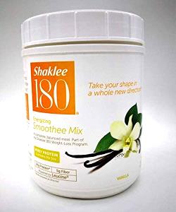 2 scoops in 1 c of nonfat milk (48 g) Shaklee 180 Energizing Smoothee Mix Whey Protein Vanilla