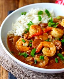 2 servings (361 g) Chicken Shrimp and Sausage Gumbo