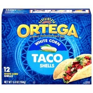 2 Shells Ortega White Corn Taco Shells 12Ct