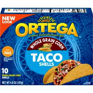 2 Shells Ortega Whole Grain Taco Shells 10Ct