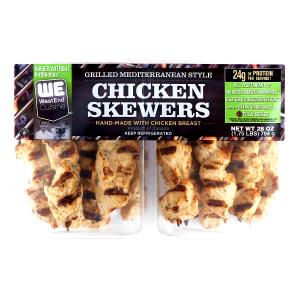 2 skewers (114 g) Grilled Mediterranean Chicken Skewers