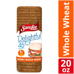 2 slices (45 g) 40 Calories Per Slice Whole Wheat Bread