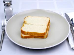 2 slices (47 g) Large White Bread