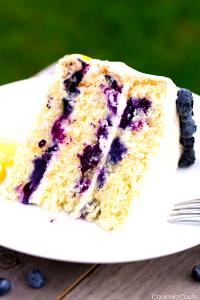 2 slices Blueberry Creme Cake