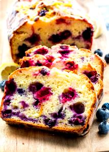 2 slices Sliced Blueberry Loaf Cake