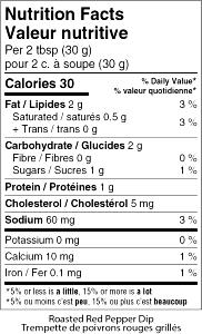 2 tbsp (30 g) Roasted Red Pepper Dip