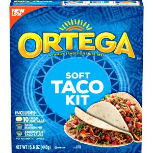 2 Tortillas Ortega Soft Taco Dinner Kit 10Ct