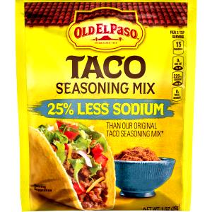 2 tsp (5 g) 25% Less Sodium Taco Seasoning Mix