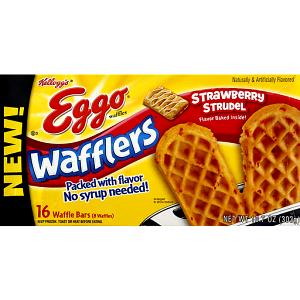 2 waffles (4 waffle bars) (76 g) Strawberry Strudel Wafflers