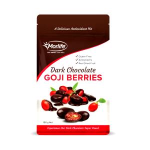 25 pieces (28 g) Goji Berries Covered with Dark Chocolate