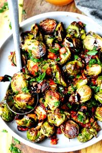 3/4 cup (101 g) Brussels Sprouts with Balsamic Glazed Bacon