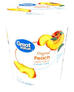 3/4 cup (170 g) Fat Free Peach Yogurt