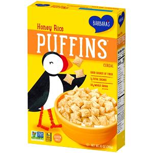 3/4 cup (30 g) Puffins Honey Rice Cereal